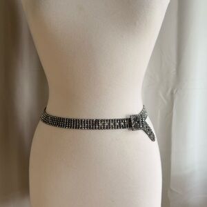 Vintage Silver Rhinestone Belt